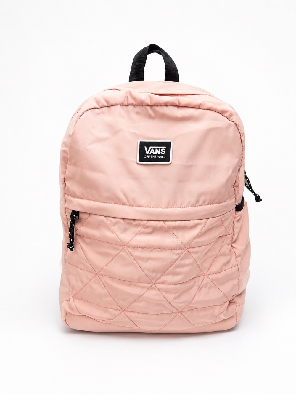 Vans Pep Squad Pink Quilted Backpack Pastel Polyester Travel Bag Personal Item